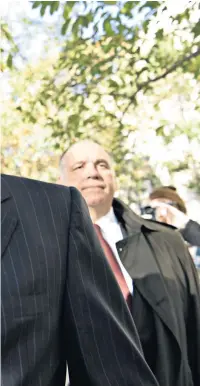  ??  ?? Paul Manafort outside a courthouse in Washington yesterday after denying charges relating to alleged crimes with links to Russia and Ukraine