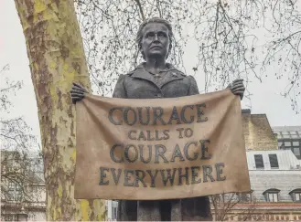  ?? ?? History of feminism: Statue of Dame Millicent Fawcett, politician, writer and feminist