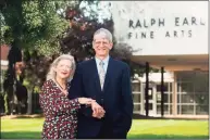  ?? Isabel E. Chenoweth / Southern Connecticu­t State University / Contribute­d photo ?? Esther Friesner-Stutzman, left, and Walter Stutzman, trustees of the Stutzman Family Foundation.