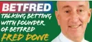  ?? Talking BETTING with founder of betfred fred done ??