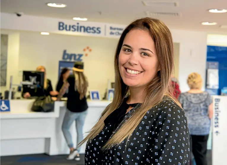  ??  ?? Natasha Baldwin, acquisitio­ns manager for BNZ Lower Hutt. When not working for the bank, she’s got her own company with her husband, three young kids and rental properties to run. Photos: JOHN NICHOLSON/FAIRFAX NZ