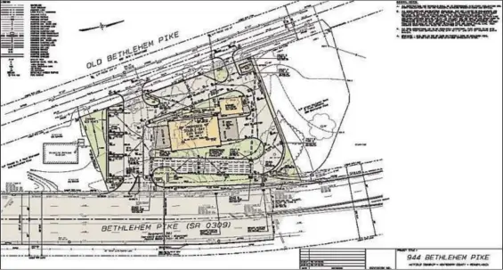  ?? SUBMITTED RENDERING — FOR DIGITAL FIRST MEDIA ?? Site plan of proposed automated car wash to be located on Bethlehem Pike near Old Bethlehem Pike in Hatfield Township. Plan developed by Joseph M. Estock Engineers and provided by Hatfield Township.