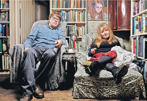  ??  ?? Reality bites: Mary Killen says her marriage to Giles Wood is a union of opposites, as the Gogglebox pair have been together for more than three decades