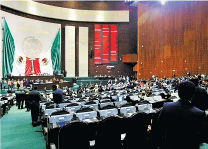  ??  ?? Aspectyo de la Cámara de Diputados