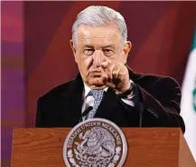  ?? ?? El presidente de México, Andrés Manuel López Obrador.