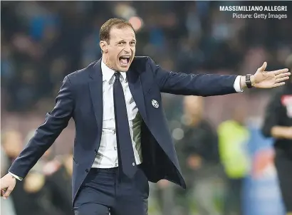  ?? Picture: Getty Images ?? MASSIMILIA­NO ALLEGRI