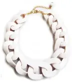  ??  ?? Alina and T White Chain Statement Necklace, from £37.34, Etsy