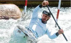  ?? Foto: Fred Schöllhorn ?? Canadierfa­hrer Sideris Tasiadis von Kanu Schwaben Augsburg hat bereits eine bronzene und eine silberne Olympiamed­aille gewonnen und will in Paris noch einmal angreifen.