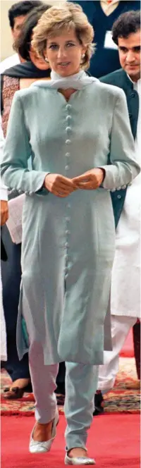  ??  ?? Demure: Princess Diana in Lahore in 1996