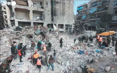  ?? AFP ?? TRAGEDIA. Alepo, devastada por un terrible terremoto y por largos años de guerra civil.