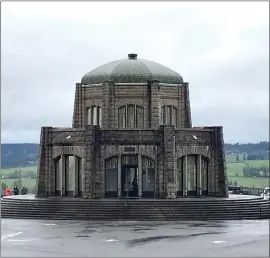  ?? JACKIE BURRELL — STAFF ?? One of the Columbia River Gorge’s most iconic structures is the Vista House at Crown Point, which stands 733feet above the river and offers unmatched views.