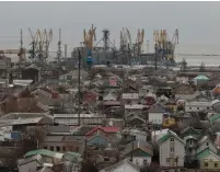  ?? (Gleb Garanich/Reuters) ?? THE AZOV SEA port of Berdyansk, Ukraine.