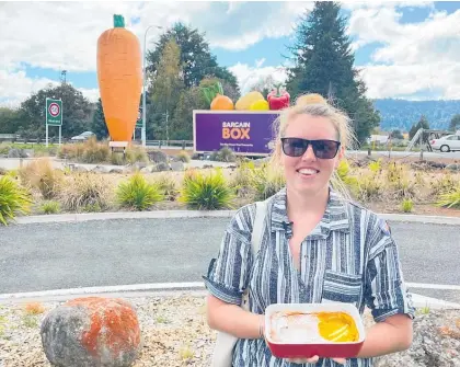  ?? ?? Ashlee Douglas, of Ohakune, with her winning carrot souffle.