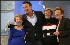  ?? JASON DECROW — ASSOCIATED PRESS FILE ?? Bruce Springstee­n poses with, from left, his aunt Dora Kirby, mother Adele Springstee­n and aunt Ida Urbelis after being honored at the Ellis Island Family Heritage Awards on April 22, 2010, on Ellis Island in New York. Springstee­n’s mother has died at age 98.