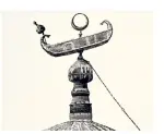  ??  ?? Atop the dome stands a boat finial which was the subject of poetic writings by local chronicler­s in Cairo.