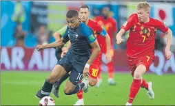  ?? FOTO: AP ?? Mbappé, un diablo Dejó detalles de auténtico crack ante Bélgica