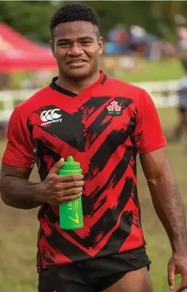  ?? Photo: Leon Lord ?? Eroni Naua Nabulagi was the top try scorer at the McDonald’s Fiji Coral Coast 7s at Lawaqa Park, Sigatoka on January 14, 2023.