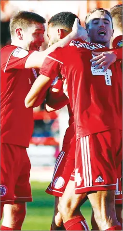  ??  ?? LEVEL BEST: Michael Ihiekwe celebrates the Accrington equaliser