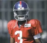  ?? Julio Cortez/Associated Press ?? Nailing down a backup quarterbac­k role with the New York Giants could be Geno Smith’s first step in resurrecti­ng his career.