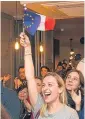  ?? PA. ?? Mr Macron, Ms Le Pen and French citizens celebratin­g in London.