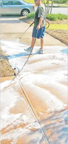  ?? Picture: RKCONCRETE.COM ?? Baking soda is a more abrasive choice, making it great for cleaning the rough surface of your patio.