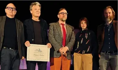  ?? ?? La premiazion­e (foto Manzoni/Lapresse)