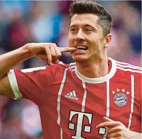  ??  ?? Bayern Munich’s Robert Lewandowsk­i will be playing in his 200th match for the club when they face Bayer Leverkusen today.