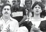  ?? AP ?? In this undated file photo, the late Pablo Escobar, former boss of the Medellin drug cartel, and his wife Maria Henao attend a soccer match in Bogota, Colombia.