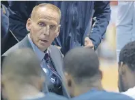  ?? FILE PHOTO ?? Mike Leslie, a former athletic director at Three Oaks Senior High School in Summerside and principal at Kinkora Regional High School, coaches the Halifax Hurricanes during a National Basketball League of Canada game.