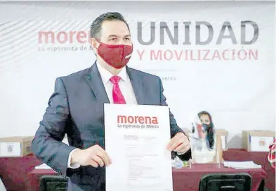  ?? FACEBOOK@CRUZPEREZC­UELLAR ?? Candidato de Morena a Alcaldía de Juárez.