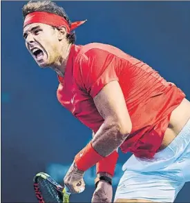 ?? FOTO: AP ?? Rafa Nadal, en acción en Toronto. La semana que viene Cincinnati y luego el Open USA