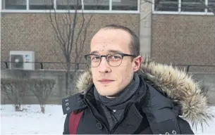  ?? RENÉ JOHNSTON TORONTO STAR ?? Phillippe Tippins is a graduate student at the University of Toronto. “The no six-months-grace is very concerning,” he says. “I may have to use OSAP for future projects, so it does affect me.”