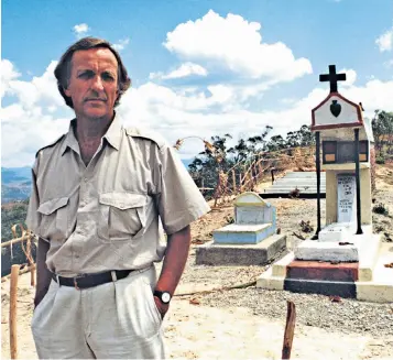  ?? ?? Pilger in East Timor, the subject of his 1994 documentar­y Death of a Nation, about the occupation of that country by Indonesia