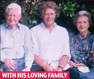  ??  ?? WITH HIS LOVING FAMILY Quiz: A still from his police interview, aged 91, and (right) with his late wife and son