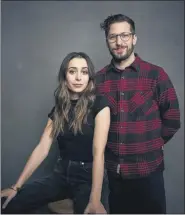  ?? TAYLOR JEWELL — ASSOCIATED PRESS FILE ?? Cristin Milioti, left, and Andy Samberg pose for a portrait to promote their film “Palm Springs” during the Sundance Film Festival in Park City, Utah, on Jan. 25, 2020. The film will premiere Friday, July 10 on Hulu.