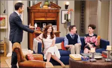 ?? CHRIS HASTON/NBC VIA AP ?? This image released by NBC shows, from left, Eric McCormack, Debra Messing, Sean Hayes and Megan Mullally in "Will & Grace." A new study says TV series are including more LGBTQ characters and adding gender-nonconform­ing ones. The study out Thursday,...