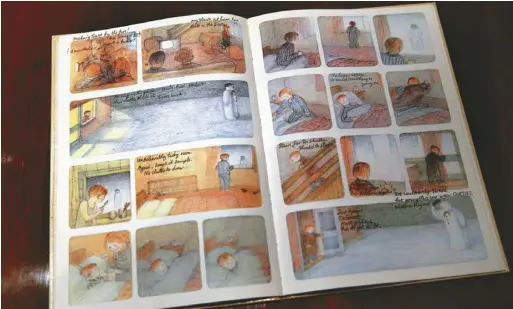  ?? ?? 世界經典繪本名作「雪人」的圖畫作家雷蒙．布力格8月9日病逝。圖為他的作品2014­年在蘇富比拍賣。
(Getty Images)