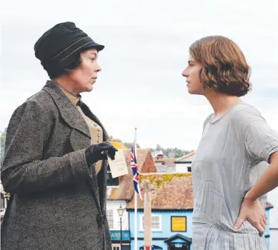  ?? ?? Olivia Colman and Jessie Buckley as feuding former friends in British comedy Wicked Little Letters.