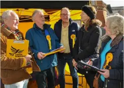  ?? Picture: Steve Smyth ?? CAMPAIGNIN­G: The Lib Dems had a stall in Wokingham Market earlier this month