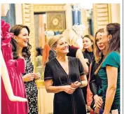  ??  ?? Royal collaborat­ion: the Duchess of Cambridge and Countess of Wessex met with designers such as Stella Mccartney and Livia Firth, above, at the launch of the Commonweal­th Fashion Exchange