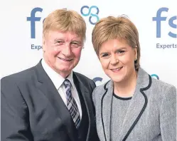  ??  ?? Andy Willox of FSB Scotland with First Minister Nicola Sturgeon. A copy of the FSB’s report will be passed to the Scottish Government.