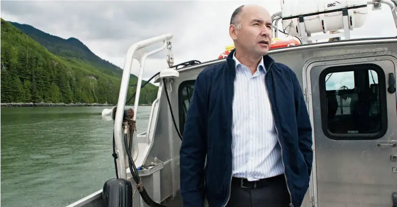  ?? ROBIN ROWLAND FOR NATIONAL POST ?? “We have never been a part of this type of developmen­t before,” says Ellis Ross, chief counsellor of the Haisla First Nation. “We have never been landowners in fee simple status.”