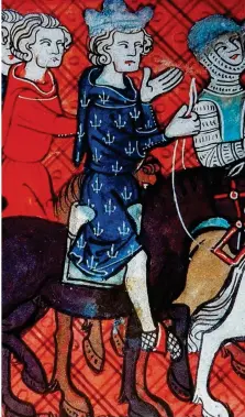  ??  ?? Le roi Louis IX sur les routes de France (Chroniques de Saint-