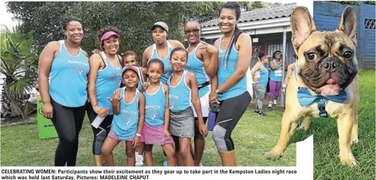  ?? Pictures: MADELEINE CHAPUT ?? CELEBRATIN­G WOMEN: Participan­ts show their excitement as they gear up to take part in the Kempston Ladies night race which was held last Saturday.