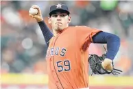  ?? Elizabeth Conley / Houston Chronicle ?? Joe Musgrove turned in a command performanc­e Friday for the Astros against the Orioles at Minute Maid Park.
