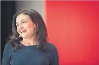  ?? LINO MIRGELER AFP/GETTY IMAGES ?? Sheryl Sandberg, chief operating officer of Facebook, is facing fallout from the social-media giant’s privacy and ethical slip-ups.