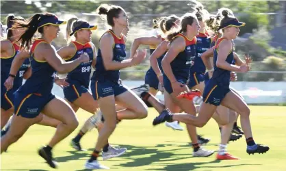  ?? Photograph: Mark Brake/AFL Photos/via Getty Images ?? Adelaide will be joined by state rivals Port Adelaide after the upcoming 2021-22 AFLW season.