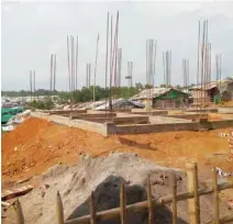  ?? Supplied photo ?? Over 1.2 million Rohingya refugees are currently living in 30 camps across 6,000 acres in two sub-districts of Cox’s Bazar in under constructi­on housing units. -
