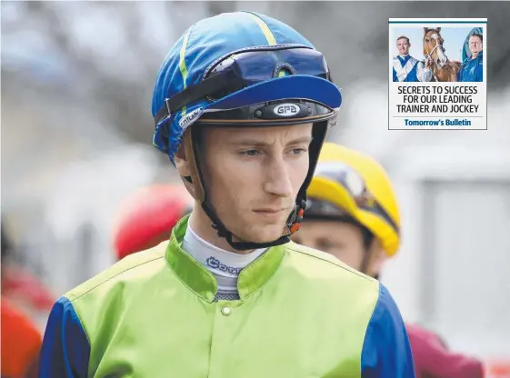  ?? Picture: AAP IMAGE ?? Luke Dittman rode the winners in the first three races at Beaudesert on Saturday and has stated his aim is to top next season’s jockeys standings.