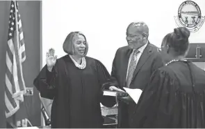  ?? FRED SQUILLANTE/COLUMBUS DISPATCH ?? Judge Terri Jamison’s move to the 10th District bench will mark the first time that two Black judges have sat among the Franklin County appellate court’s eight judges.